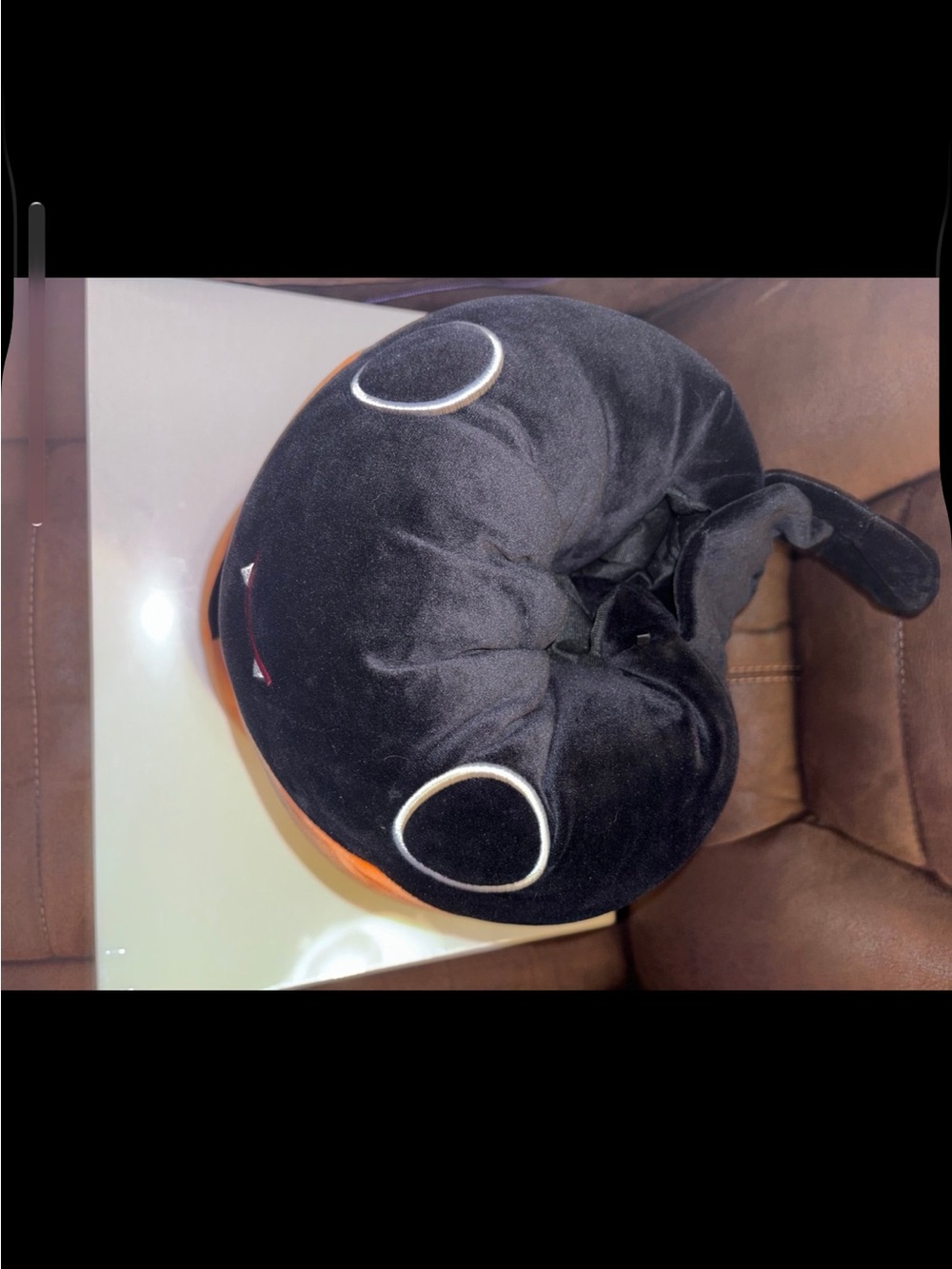Squishmallow costume Emily black bat in pumpkin jack-o-lantern halloween plush - Picture 9 of 9